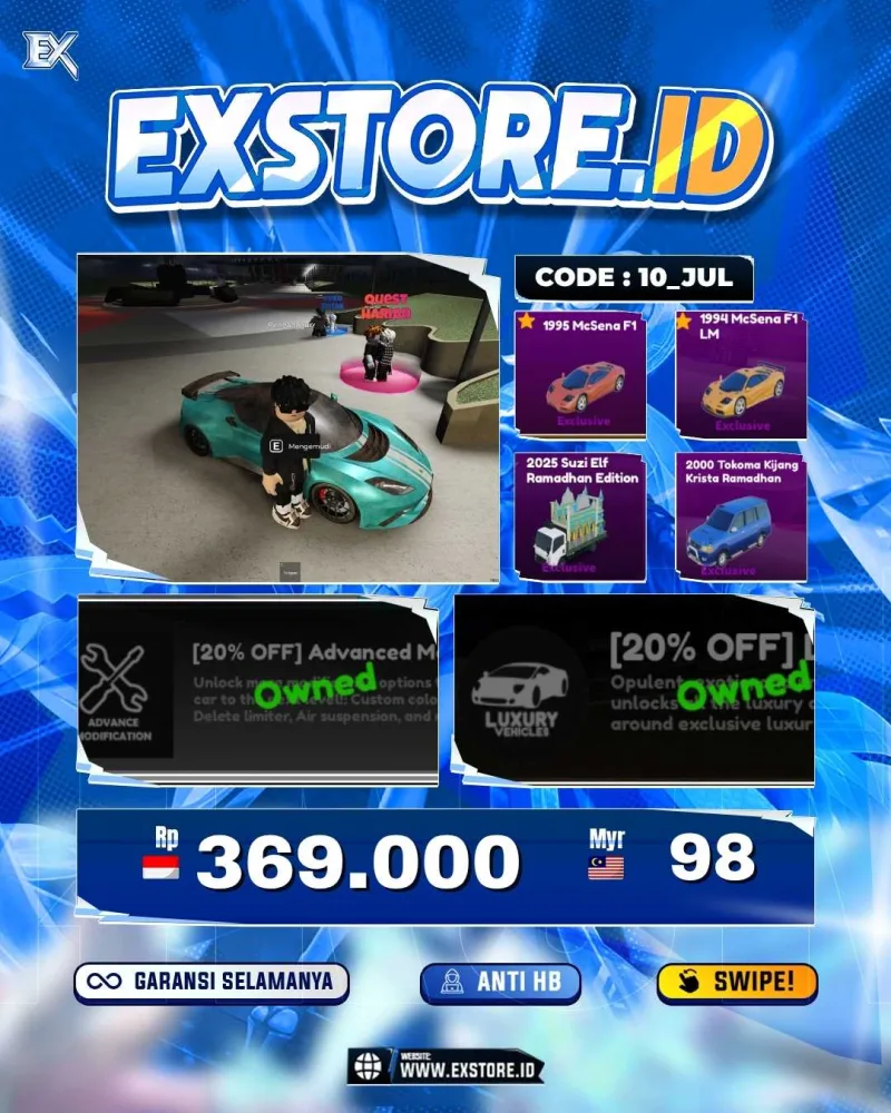 LIMITED CARS 160 + GAMEPASS 6 + DDS 18 LIMITED + GAMEPASS 6