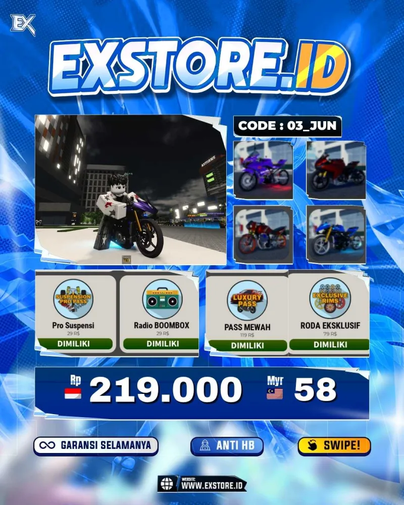 MONEY 1M + MOTOR LIMITED 14 + GAME PASS 8