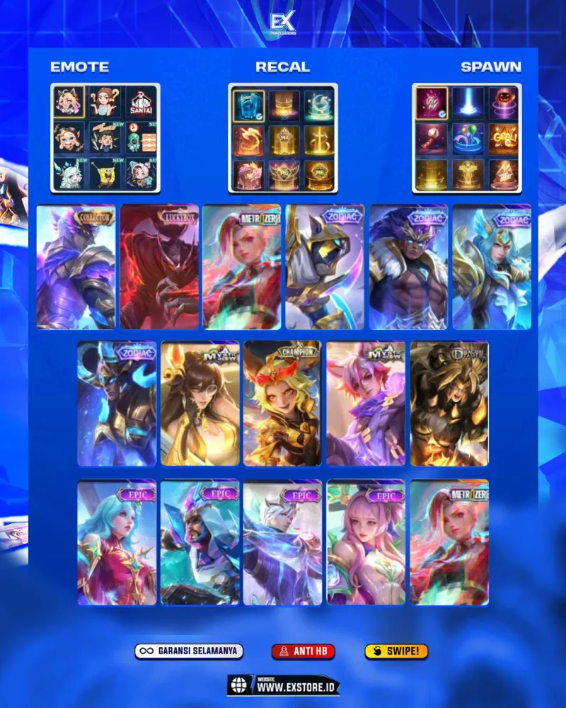 GRANGER PRIME + JOY CHAMPION + GUSION COLECTOR + HAYABUSA LUCKYBOX + IXIA METRO ZERO