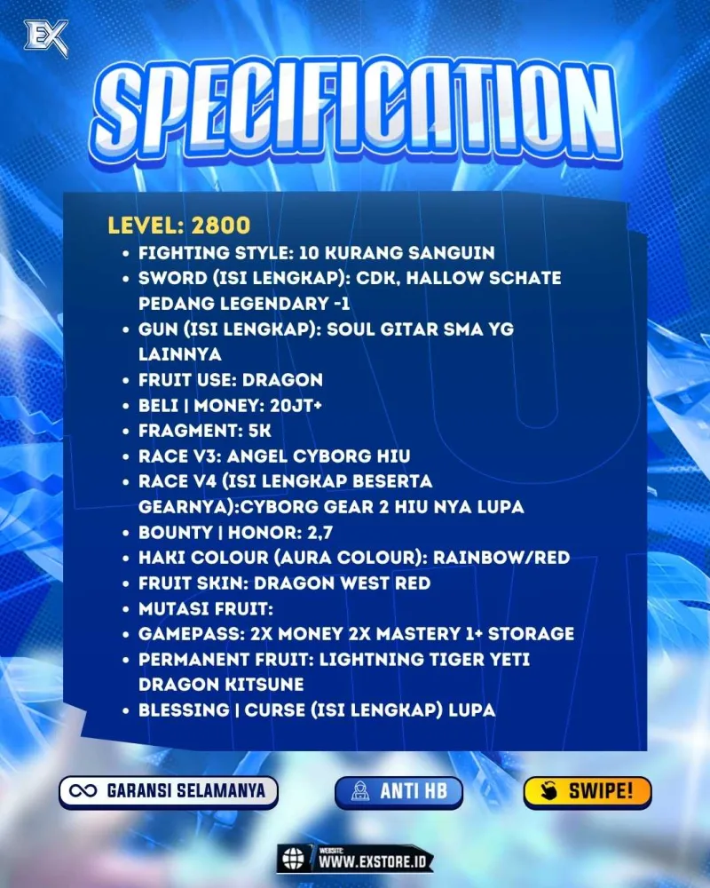 PERMANENT DRAGON + KITSUNE + LIGHTNING + TIGER + YETI