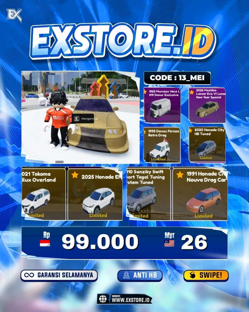 LIMITED CARS 11 + DDS MOTOR LIMITED 2 + GAMEPASS 4