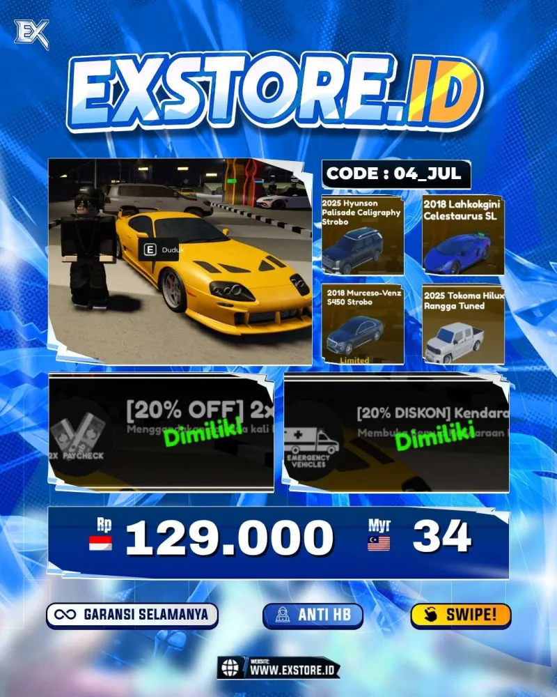 LIMITED CARS 31 + GAMEPASS 2