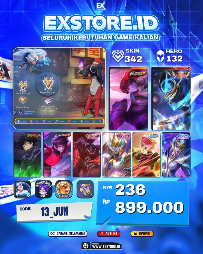 CHOU KOF + GUSION LEGEND + JULIAN JJK + DYRROT KOF + HAYABUSA LUCKYBOX + ESTES LUCKYBOX