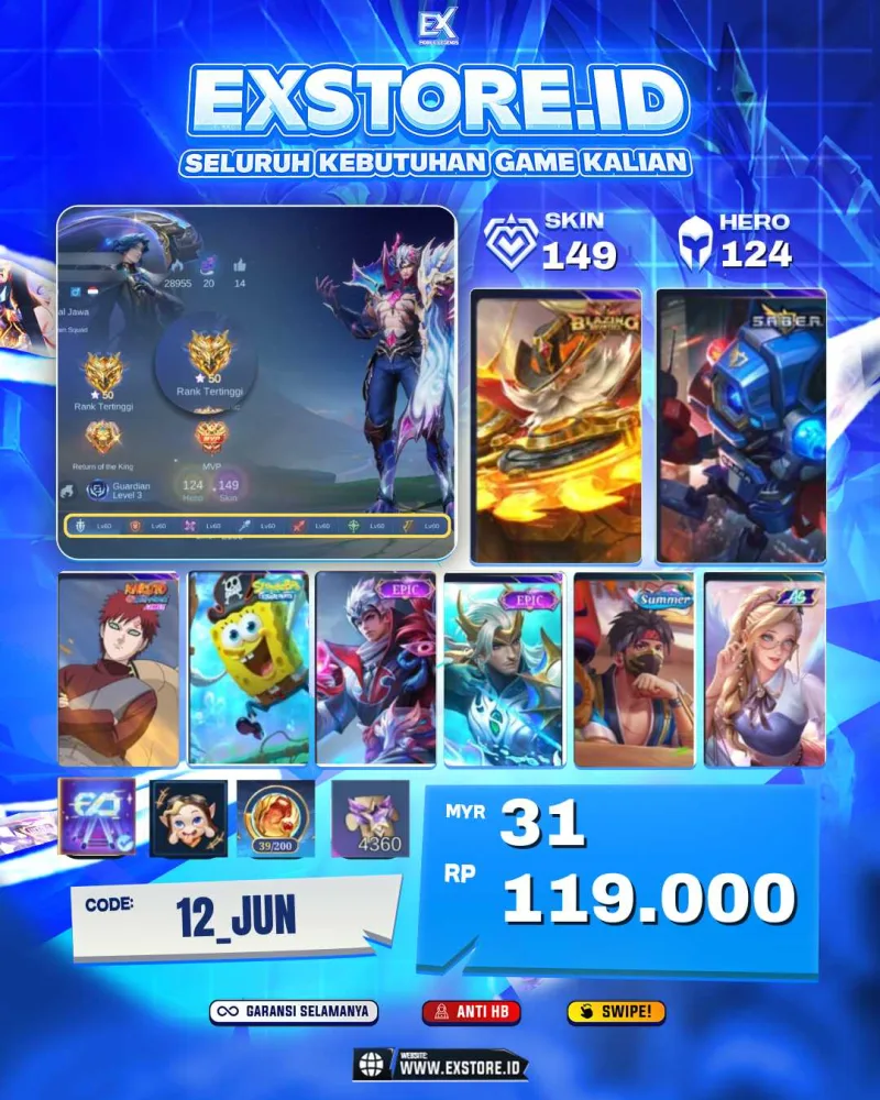 FRANCO BLAZING + VALE GAARA + VALIR EPIC + YSS EPIC +  HAYABUSA SUMMER