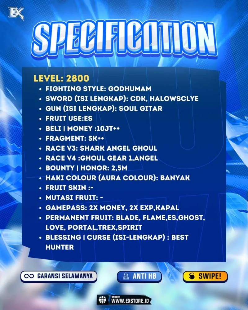 GODHUMAN + PERMANENT SPIRIT T-REX PORTAL LOVE GHOST ICE FLAME + CDK HS + V4 GHOUL ANGEL