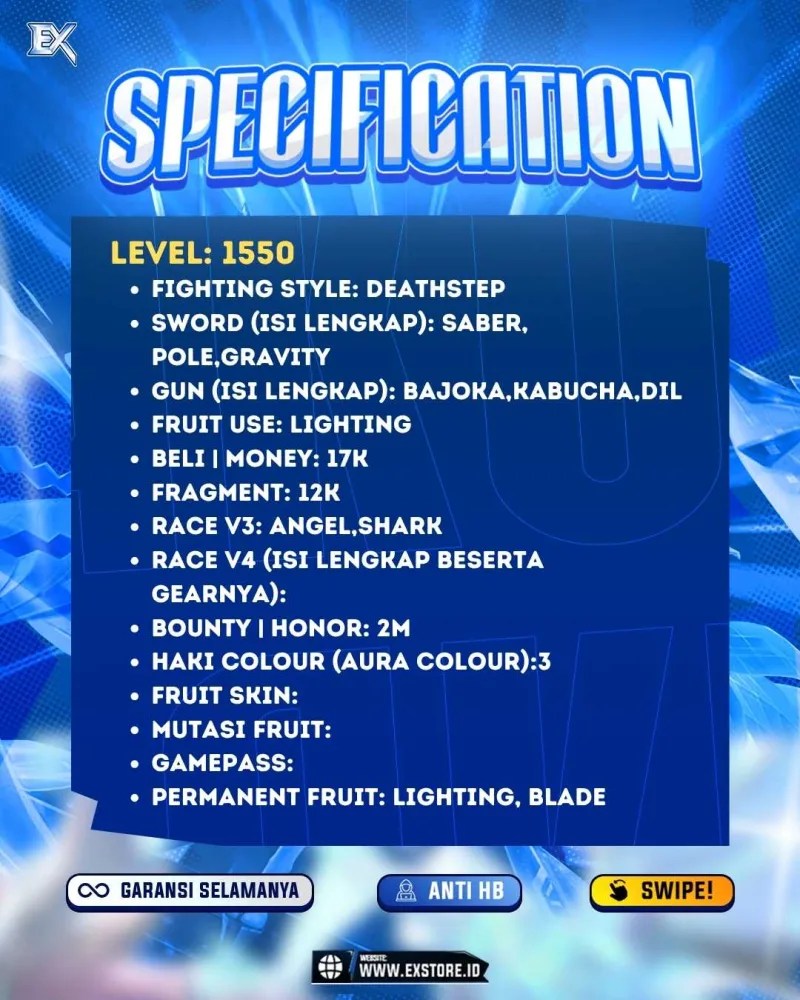 PERMANENT LIGHTNING + BLADE