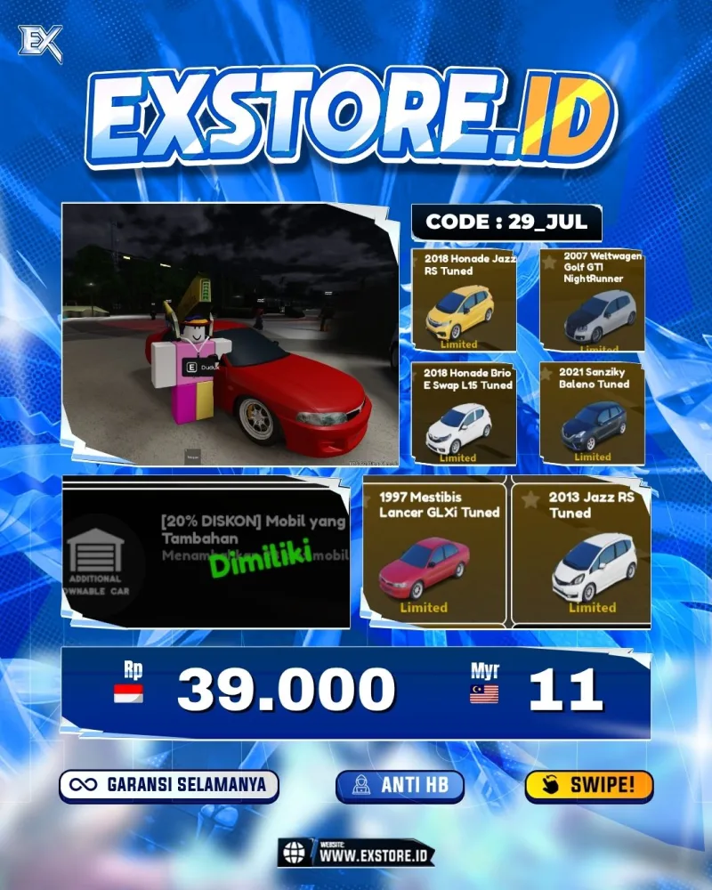 LIMITED CARS 6 + GAMEPASS 1