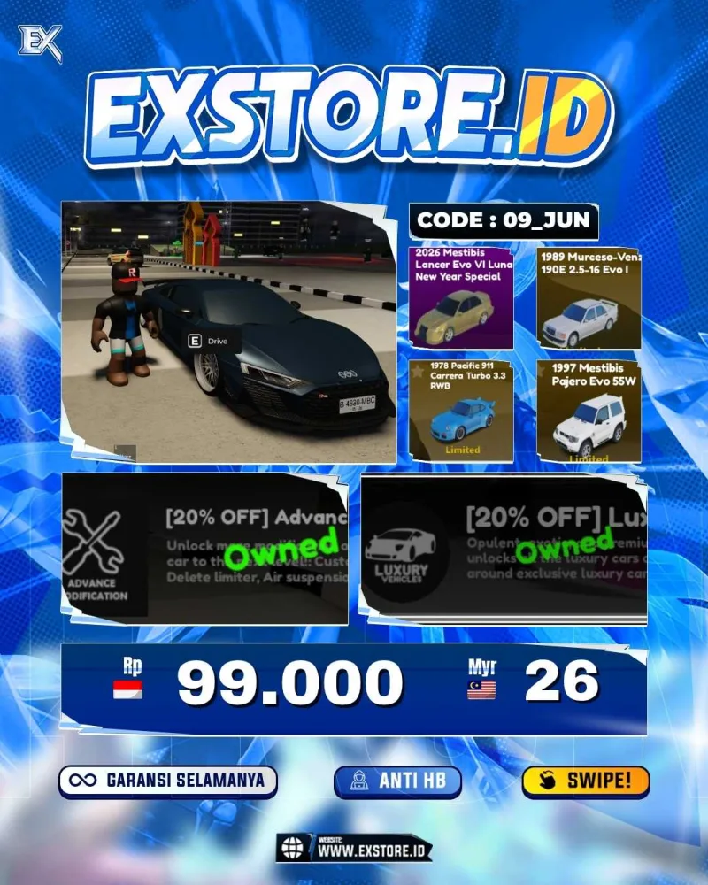 LIMITED CARS 27 + GAMEPASS 5