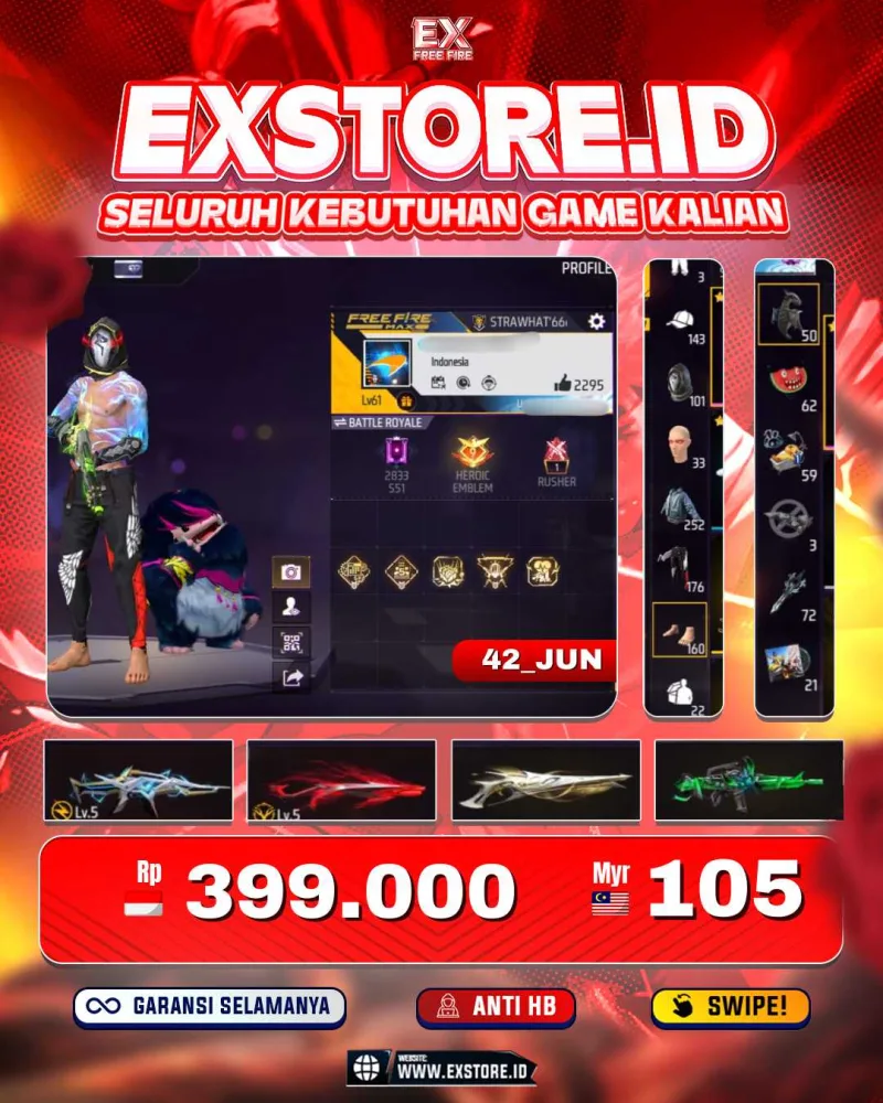 SG LUMUT + SG GURUN + VAULT 252 + ANGEL MERAH  + SG TEROMPET