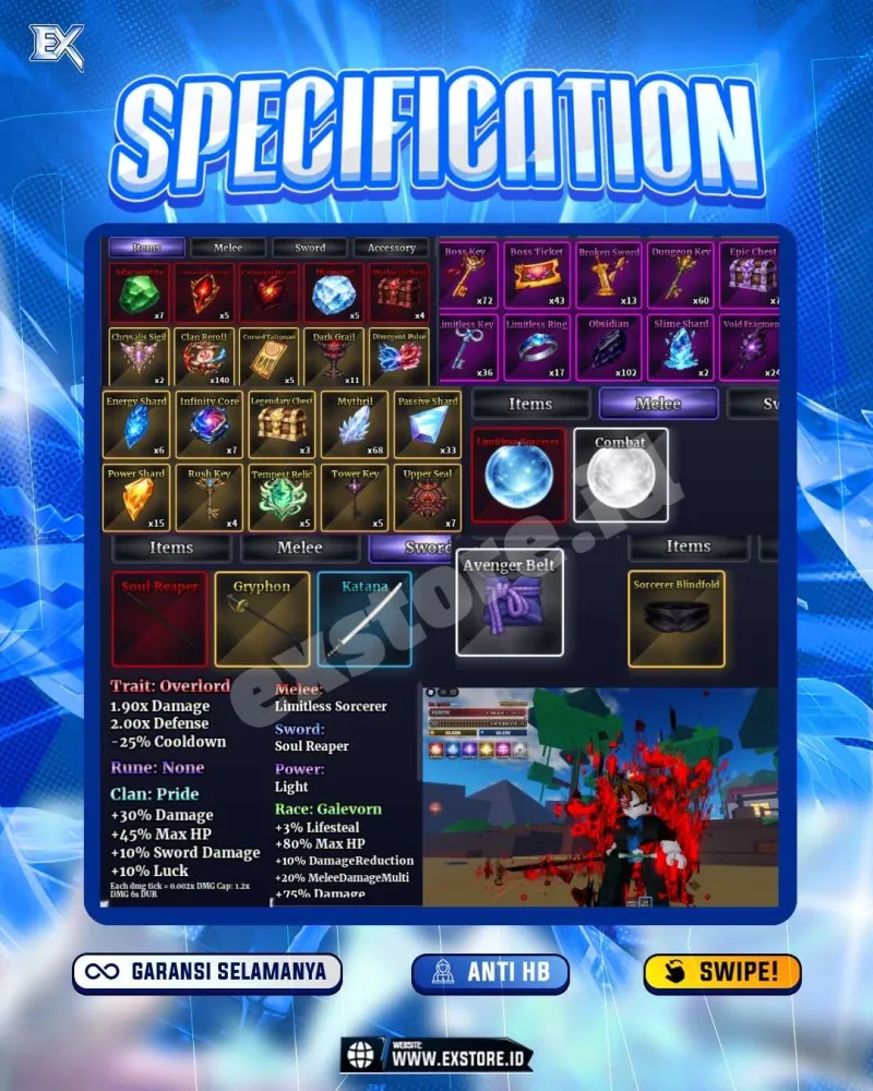 ACCOUNT LEVEL MAX MYTHIC MELEE & SWORD SECRET TRAIT + MYTHIC RACE & LEGENDARY CLAN