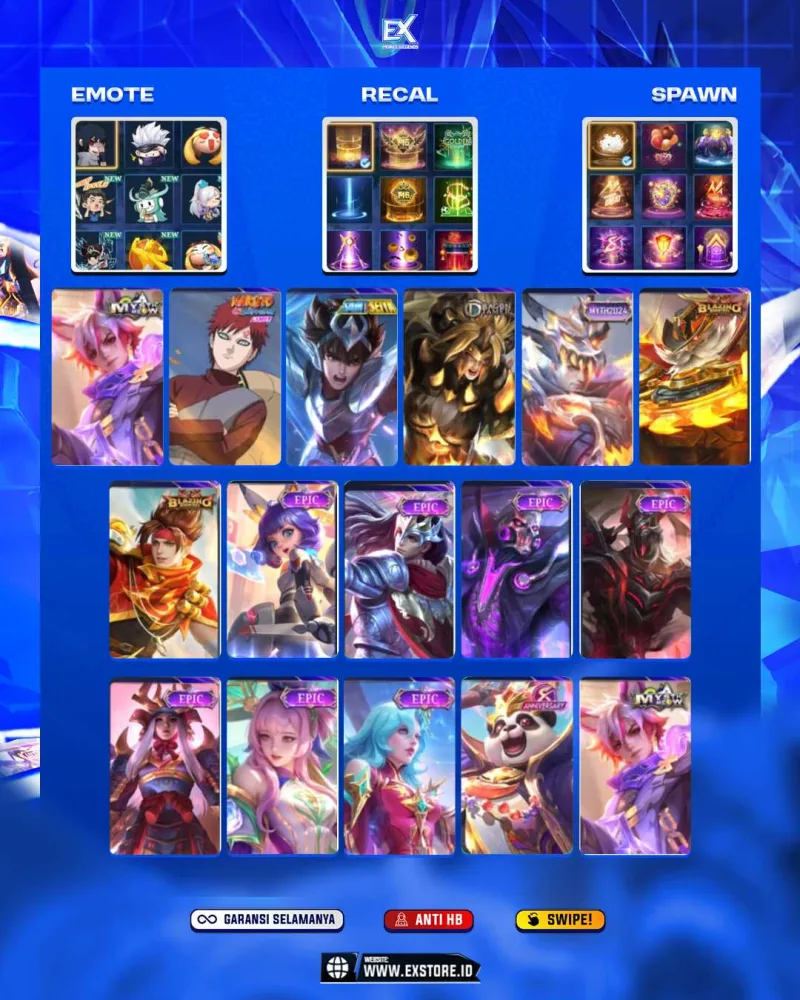 FREYA EPIC + VALE GAARA + BADANG SAIN SEIYA + FRANCO BLAZING + CLAUDE BLAZING +