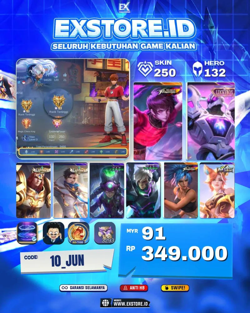 DYRROT KOF + URANUS LUCKYBOX + KARINA KOF + GUSION VENOM + HARLEY VENOM