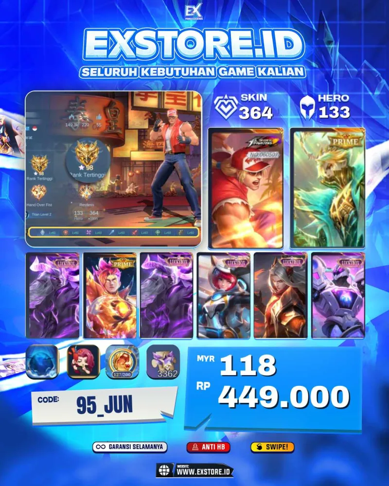 PAQUITO KOF + GRANGER PRIME + MOSKOV LUCKYBOX + CLAUDE PRIME + KIMMY LUCKYBOX +  LEOMORD LUCKYBOX + URANUS LUCKYBOX