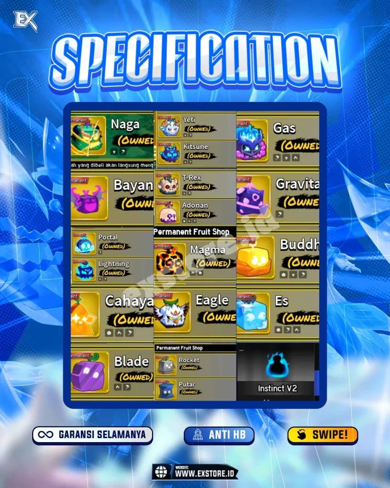 PERMANENT DRAGON KITSUNE YETI GAS SHADOW DOUGH TREX GRAVITY LIGHTNING PORTAL BUDDHA MAGMA LIGHT EAGLE ICE BLADE SPIN ROCKET + LEVIATHAN HEART 2 DAN INSTINCT V2