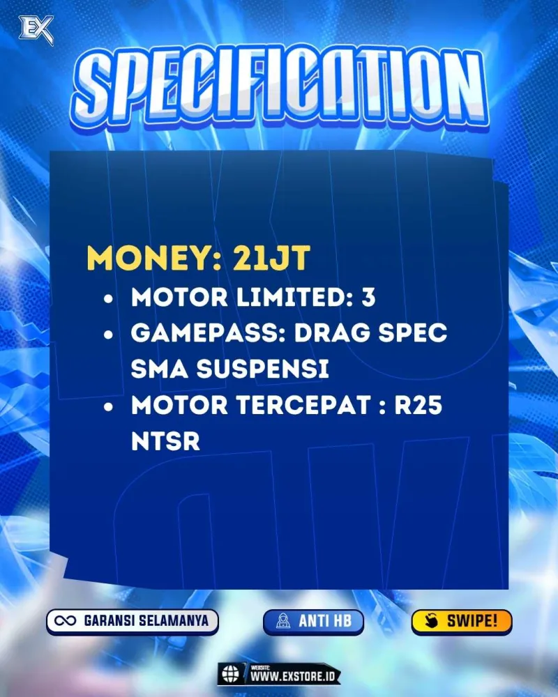 MONEY 21M + MOTOR LIMITED 3 + GAME PASS 2