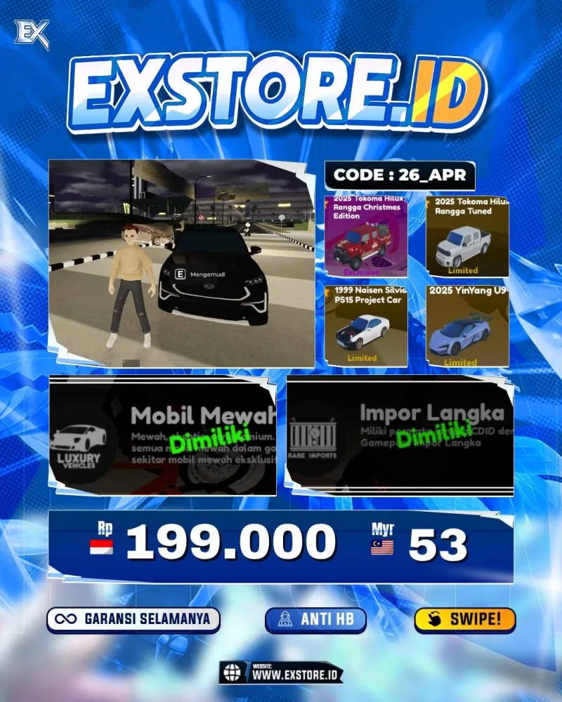 LIMITED CARS 37 + GAMEPASS 3