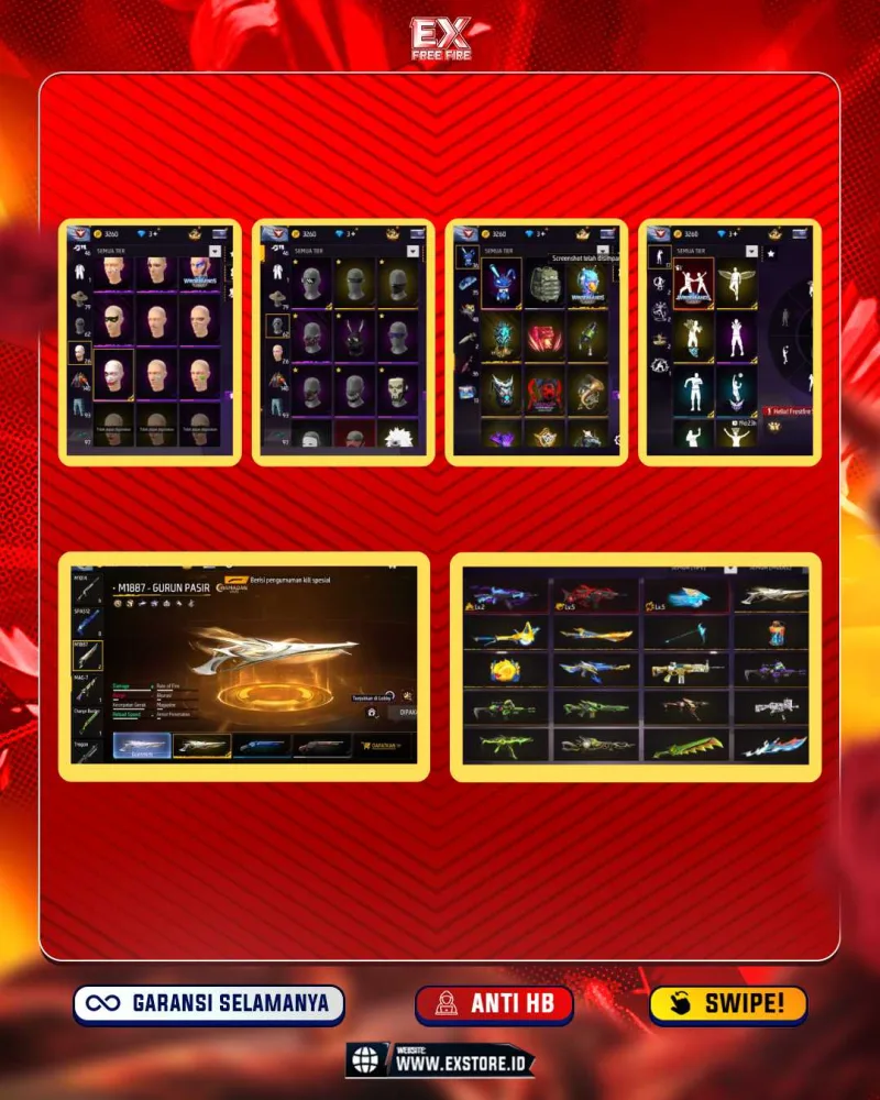 SG GURUN + TOPI JERAMI + EVO 2 MAX 1 + ANGEL MERAH  + VAULT 140