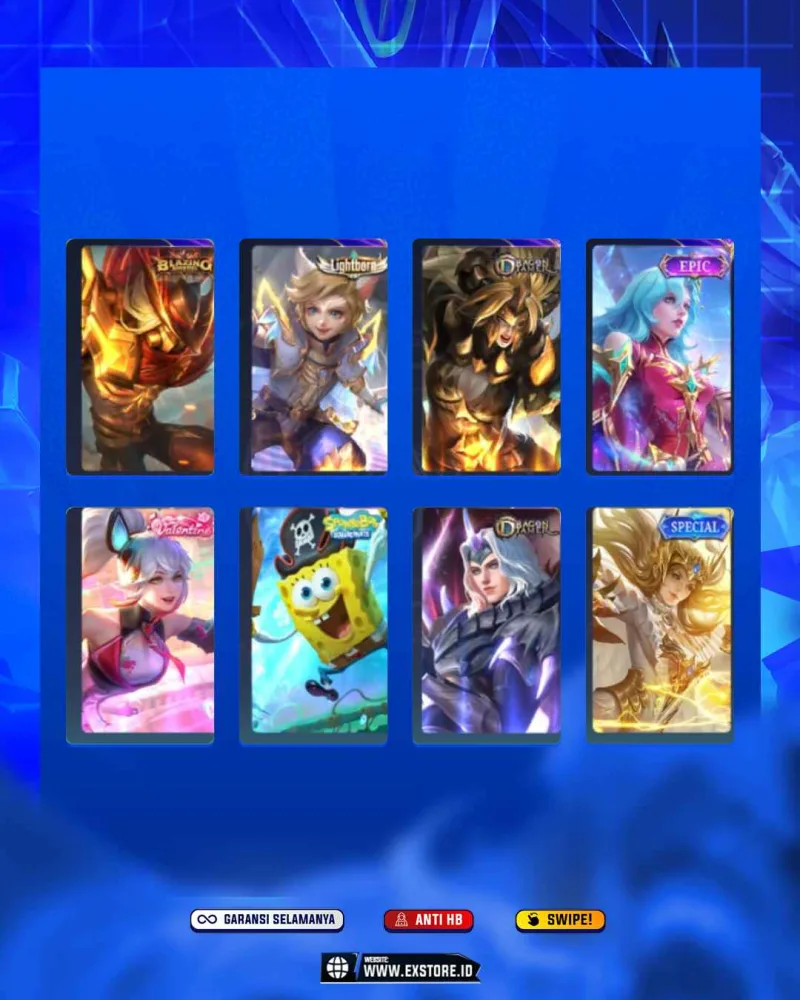 KIMMY LUCKYBOX + KARINA KOF + GUINEVER LUCKYBOX + SABER SABER + LAYLA BLAZING + VALIR DRAGON TIMER