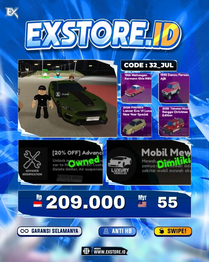 LIMITED CARS 83 + GAMEPASS 4