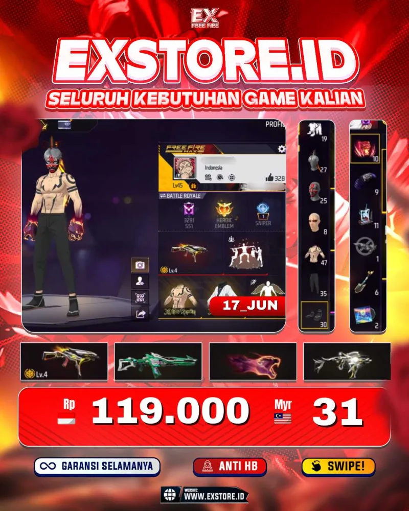 VAULT 47 + BUNDLE INCUBATOR 1 + TANGAN TINJU ON + EVO 1 + EMOTE LOBY ON