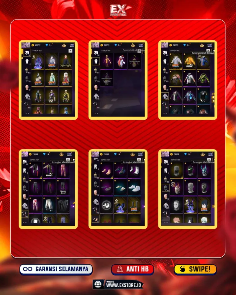 VAULT 285 + ANGEL MERAH + BUNDLE SASUKE + SG MAMBA + CELANA 193