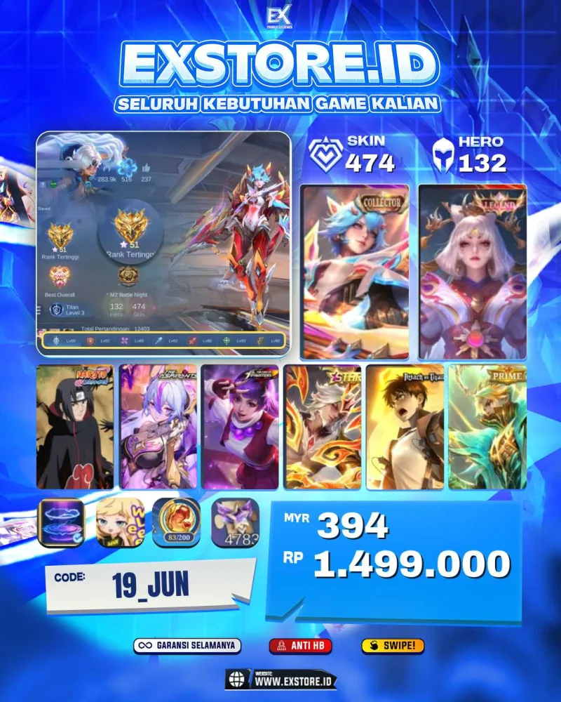 KIMMY COLLECTOR + LEGEND LUNOX + JULIAN ITACHI + VEXANA ASPIRANTS + GUNEVER KOF + SUN STAR + YIN AOT + GRANGER PRIME