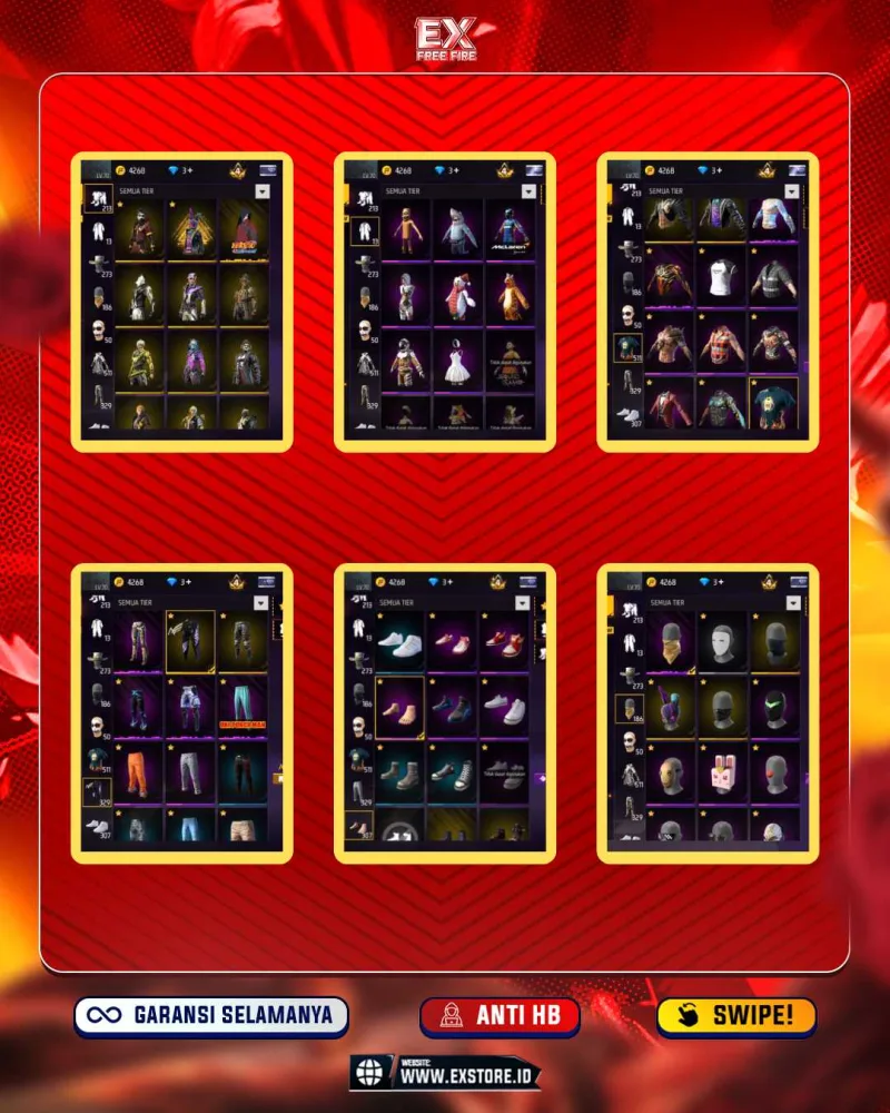 AKUN OLD + VAULT 511 + EVO 1 LV 5 + FACE JOKER + TAS KELINCI