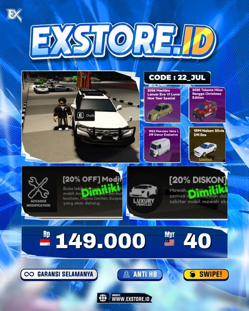 LIMITED CARS 39 + GAMEPASS 5
