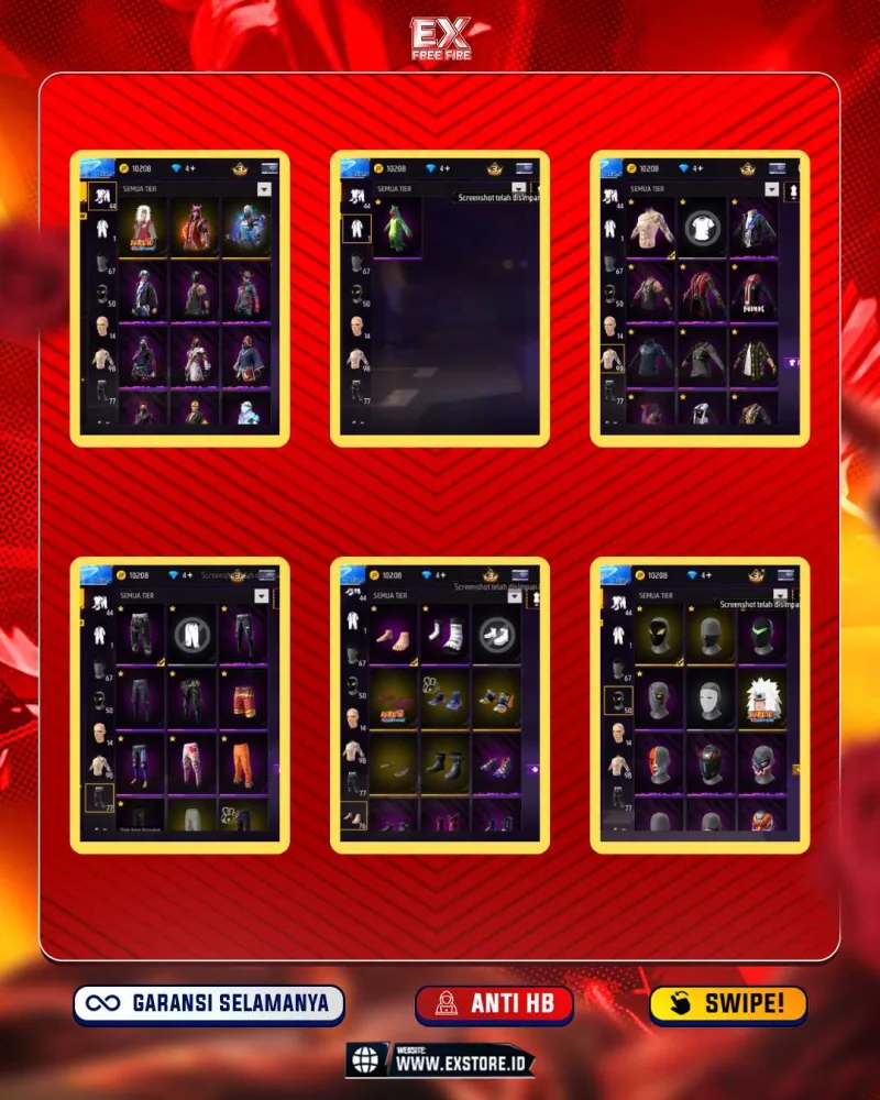 SG GURUN + VAULT 98 + SG LUMUT + EVO 1 + BAJU TATO