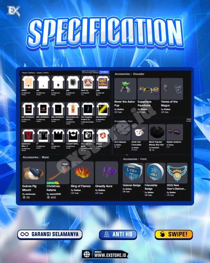 AVATAR ACCOUNT + LIMITED ACCESSSORIES