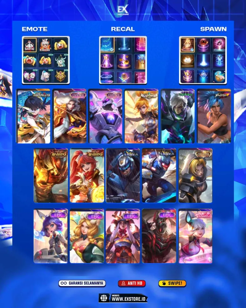 RUBY ASPIRANTS + LACELOT LUCKYBOX + URANUS LUCKYBOX + GUSION VENOM + KARINA KOF + ALDOUS BLAZING