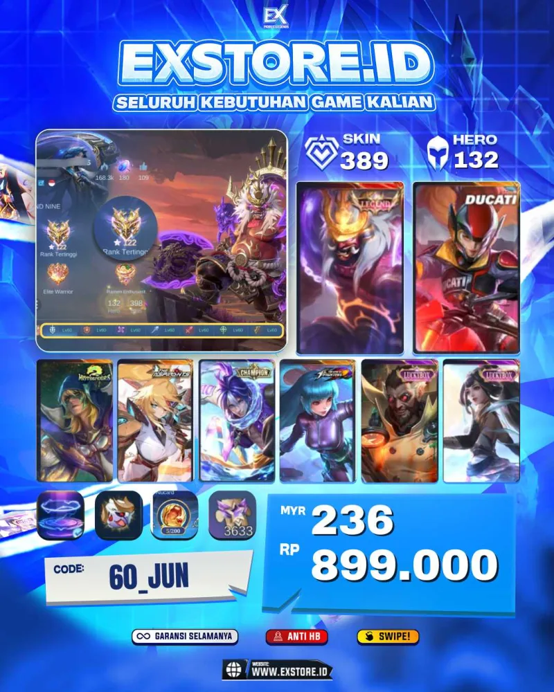FRANCO LEGEND  + IRITEL DUCATI + ALDOUS + LESLAY ASPIRANTS + AURORA KOF +  ROGER LUCKYBOX
