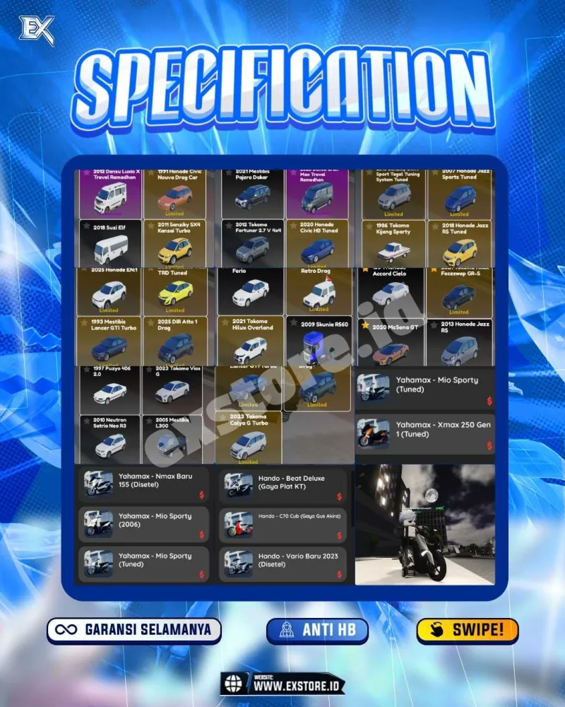 GODHUMAN + CDK TTK HS + V4 GHOUL CYBORG ANGEL SHARK RABBIT HUMAN + DDS + CDID 17 LIMITED CARS + FISCH + FISH IT + BLR