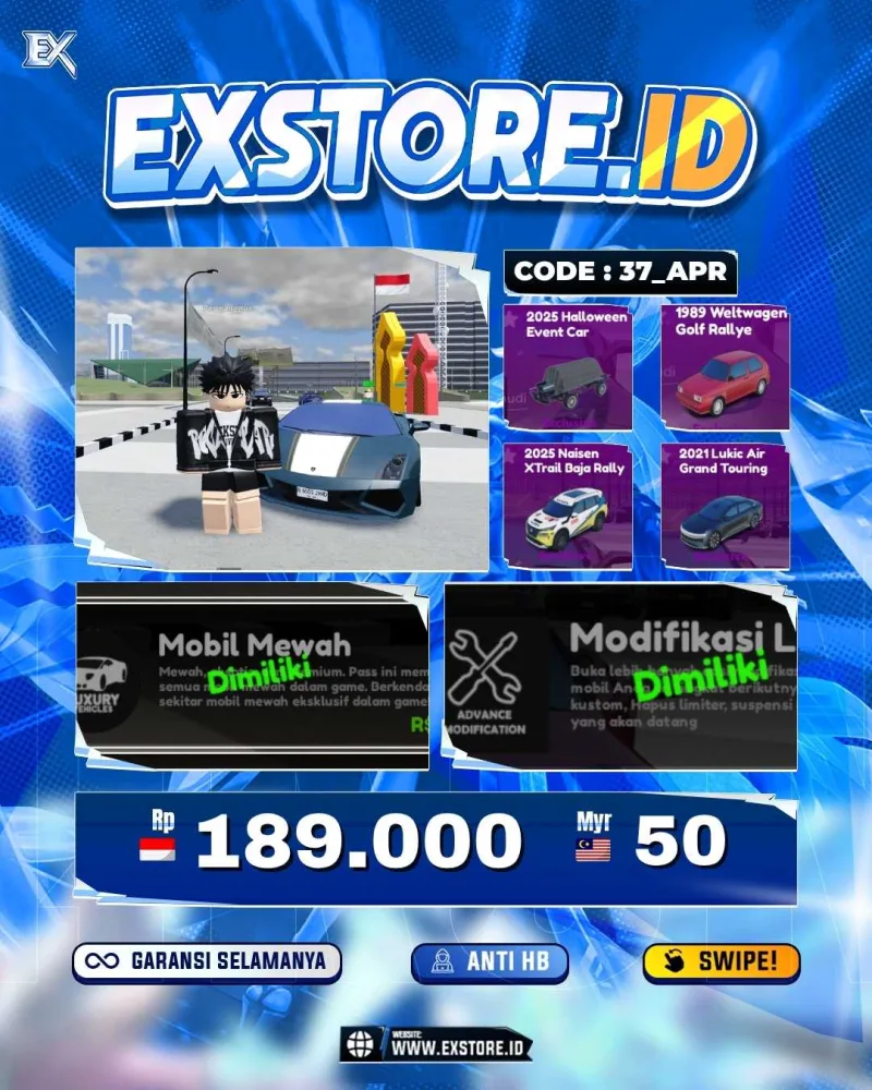 LIMITED CARS 31 + GAMEPASS 4