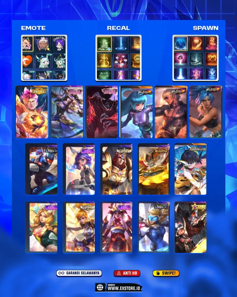 GUSION KOF + CLAUDE PRIME + HAYABUSA LUCKYBOX + FANNY LUCKYBOX