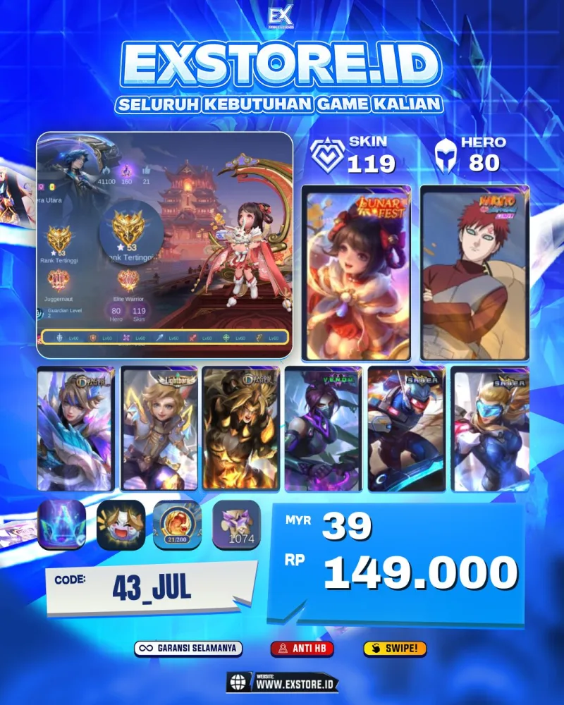 VALE GAARA + KIMMY DRAGON TIMER + HANABI VENOM + SABER SABER + FREYA SABER
