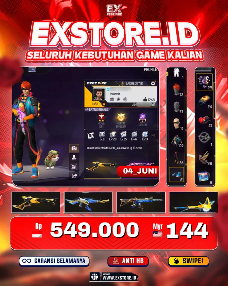 SG RIPER + SG GOLDEN + BUNDLE LEGEND + VAULT 109 + BUNDLE OBITO +