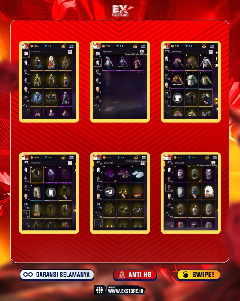 ANGEL UNGGU + VAULT 133 + SENDAL + CELANA 107 + SG MAMBA