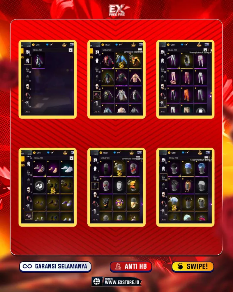 SG LUMUT + EVO 3 MAX 1 + JORDAN ON + ANGEL PUTIH + VAULT 64