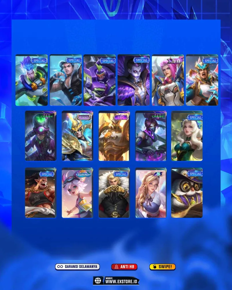 GRANGER PRIME + ANGELA STAR + LIYLIA COVENANT + HARIT LIGHTBORN + VALE GAARA + HANABI VENOM + GUSION EPIC