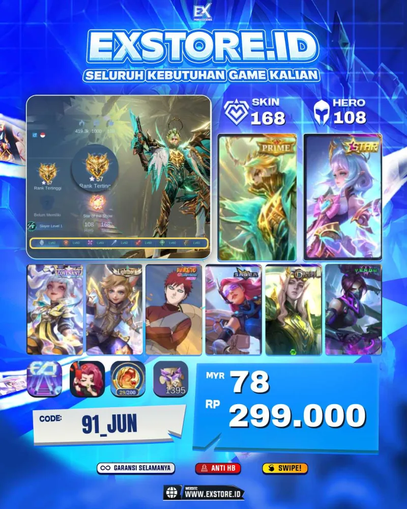 GRANGER PRIME + ANGELA STAR + LIYLIA COVENANT + HARIT LIGHTBORN + VALE GAARA + HANABI VENOM + GUSION EPIC