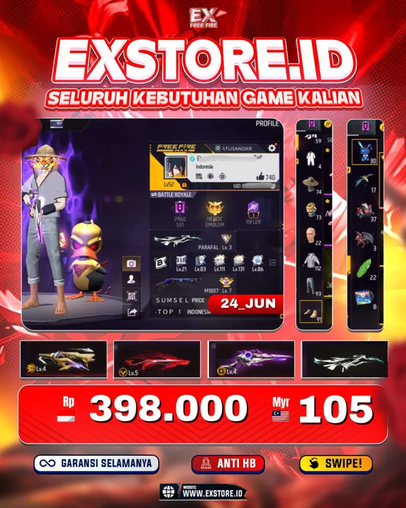 DG EVO + TOPI JERAMI + BUNDLE SASUKE + EVO 3 + VAULT 112