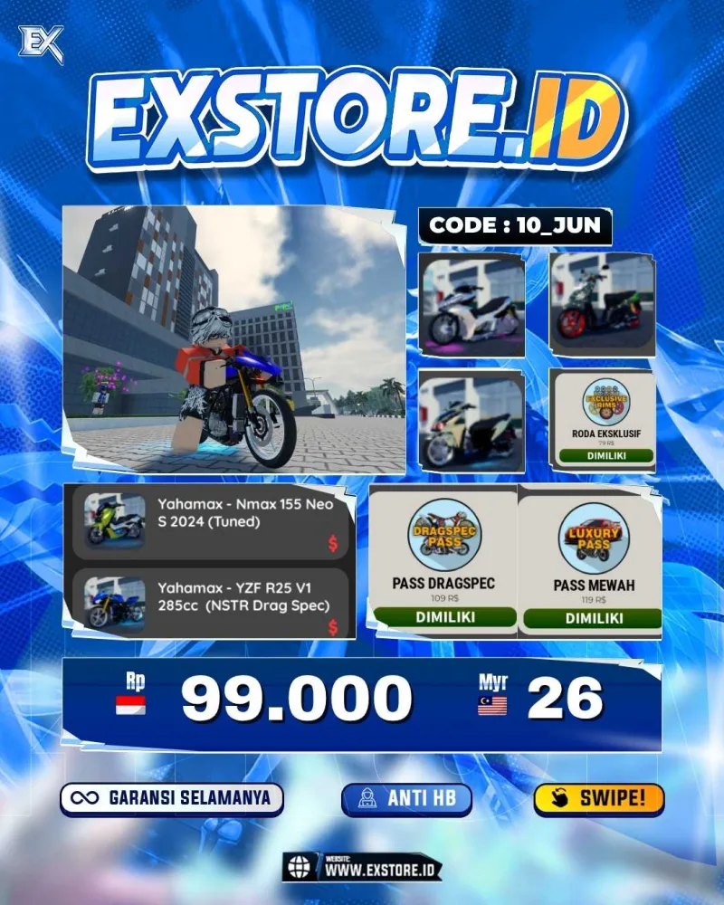 MONEY 65M + MOTOR LIMITED 9 + GAME PASS 3 + CDID 3 LIMITED CARS