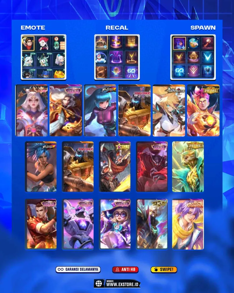 LANCELOT VALENTINE + LUNOX LEGEND + CLAUDE PRIME + GRANGER PRIME + LESLAY ASPIRANTS + AURORA KOF