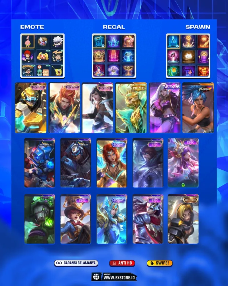 CLAUDE LUCKYBOX + GRANGER PRIME  + JHONSON LUCKYBOX + GUINEVER LUCKYBOX + SELENA STUN