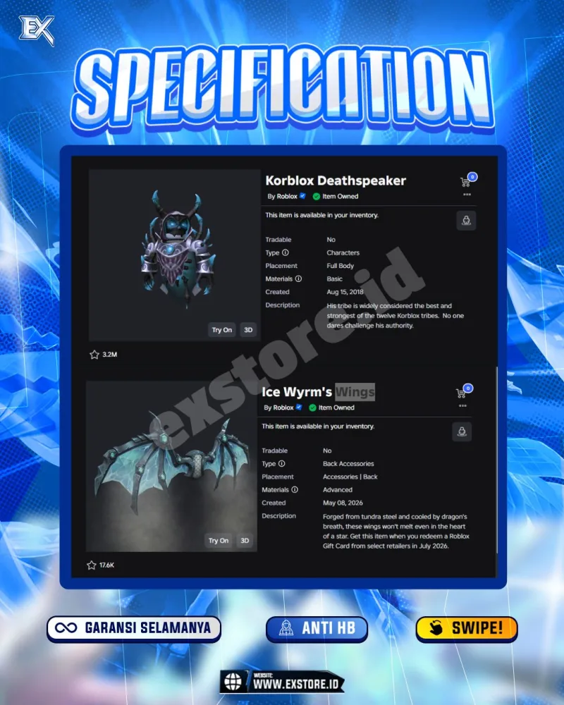 KORBLOX DEATHSPEAKER + ACCESSORIES LIMITED
