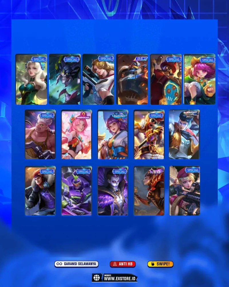 ROGER EPIC + CLAUDE BLAZING + LAYLA SABER + BADANG SAIN SEIYA + GRANGER LIGHTBORN + VALE EPIC