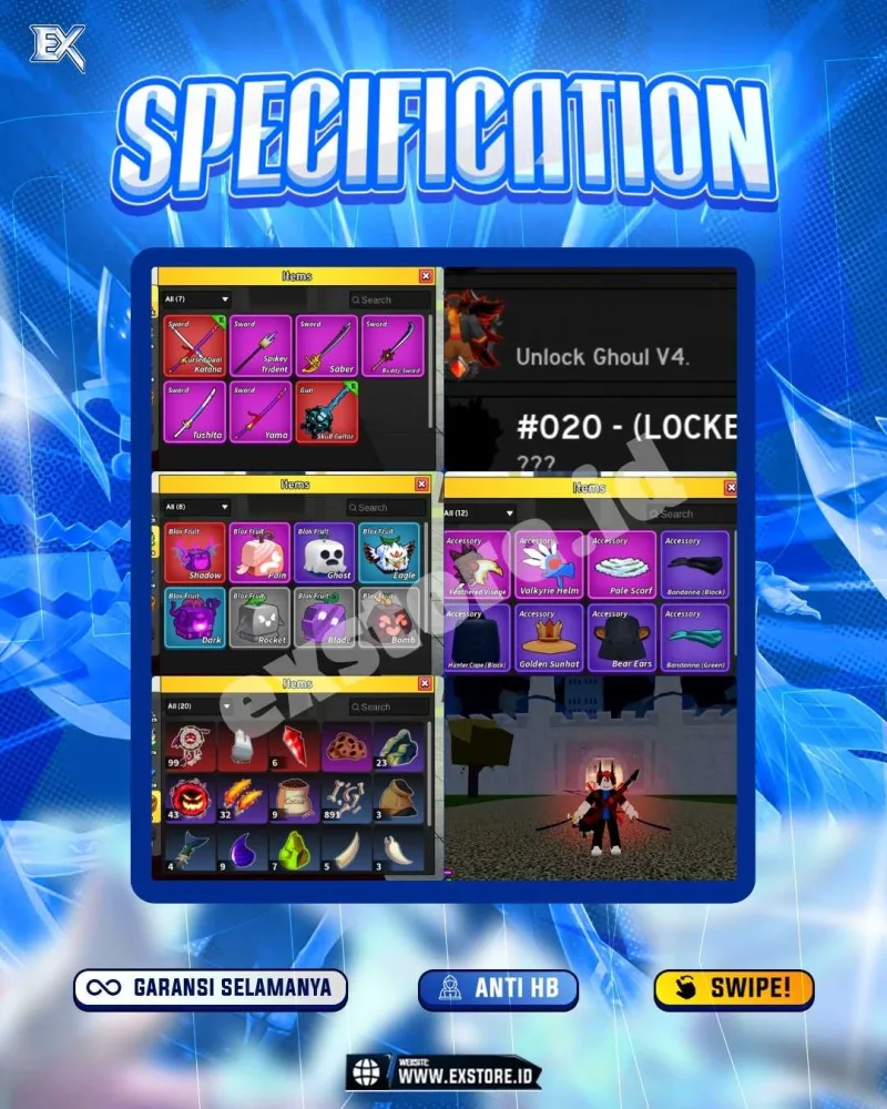 GODHUMAN + CDK + SOUL GITAR + GHOUL FULL GEAR FULL TRAIN