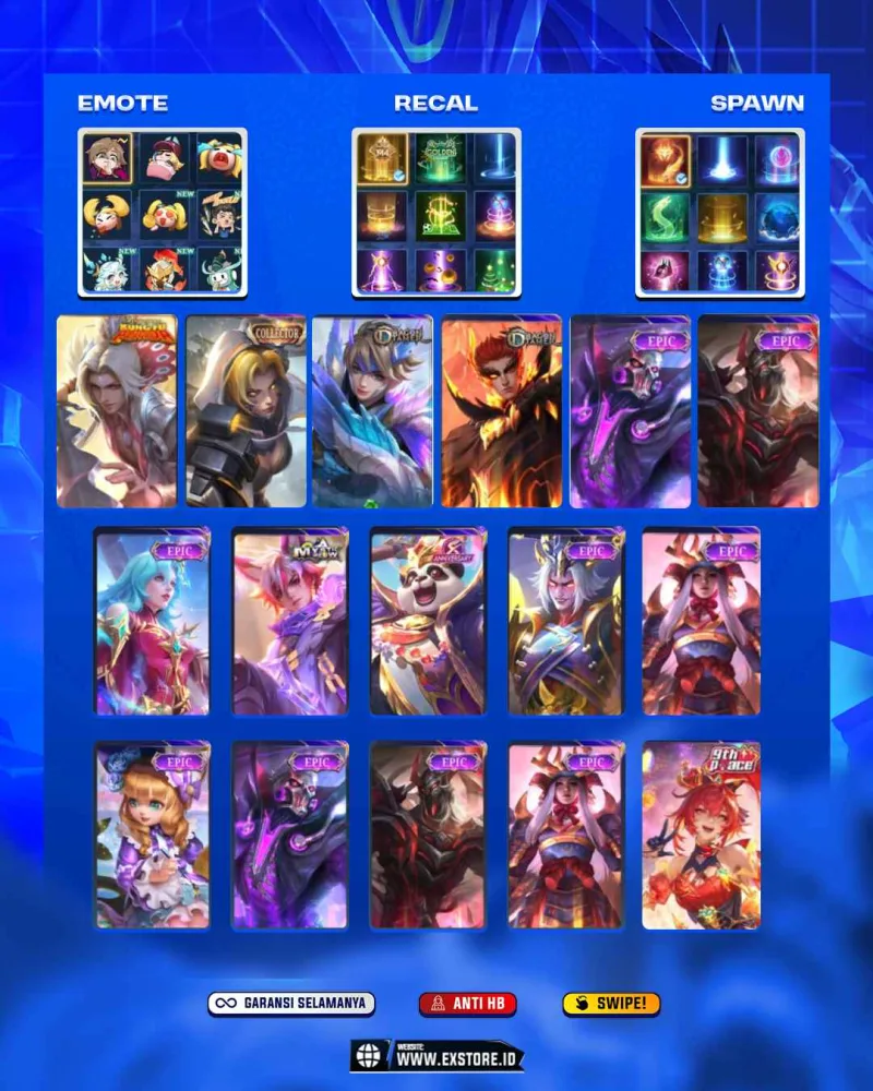 LING KUNGFU PANDA + VALIR DRAGON TIMER + KIMMY DRAGON TIMER + NATALIA COLLECTOR + FREYA EPIC + CHANGE EPIC + MOSKOV EPIC