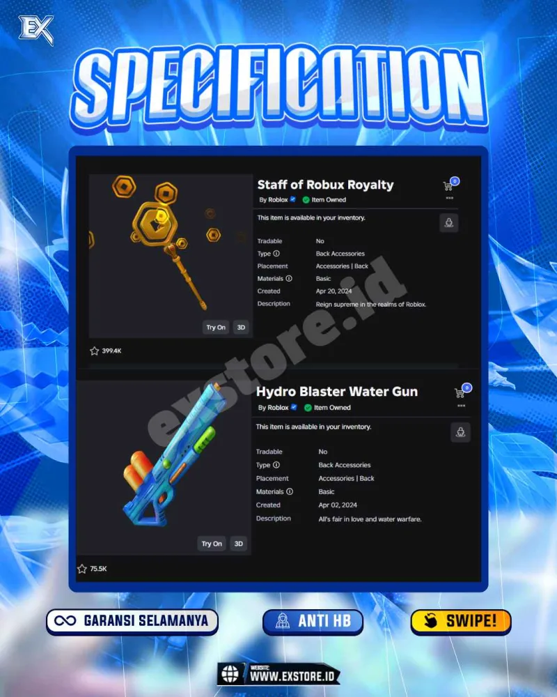 KORBLOX DEATHSPEAKER + LIMITED ACCESSSORIES + BLOXFRUITS